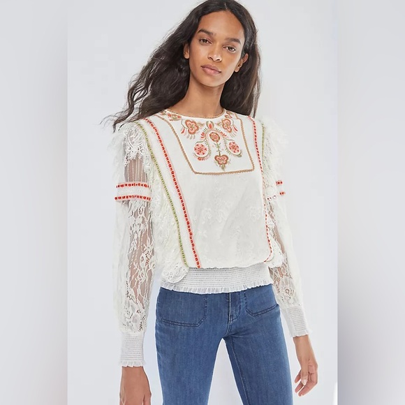 Anthropologie Tops - Anthropologie • Blink London Talia Lace Top